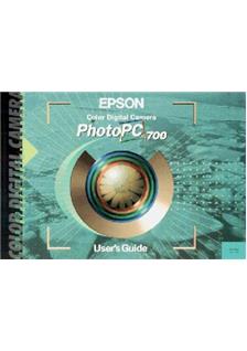 Epson PhotoPC 700 manual. Camera Instructions.